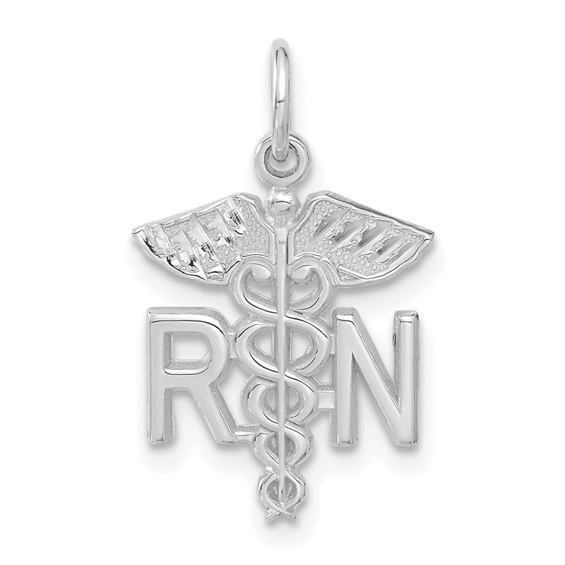 14K Weißgold Rn Krankenschwester Charm