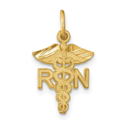 14K Gelbgold Rn Krankenschwester Charm