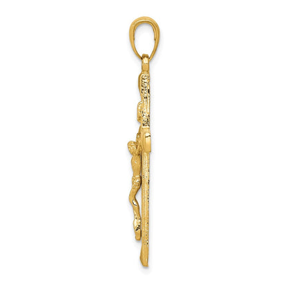 14K Gelbgold Kruzifix-Anhänger