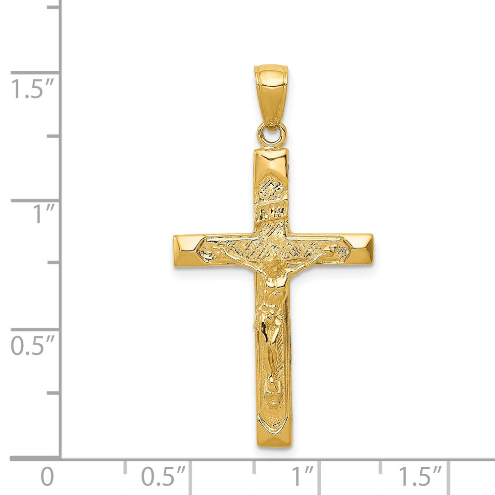 14K Gelbgold Kruzifix-Anhänger