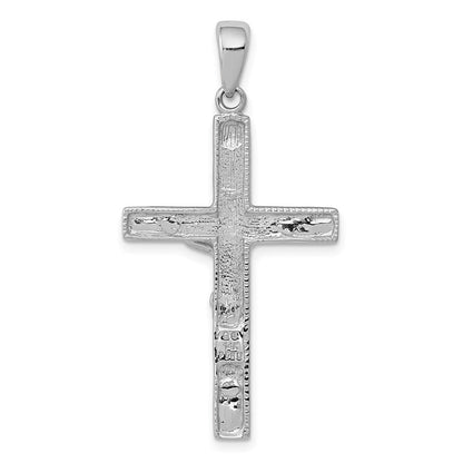 14K Weißgold Kruzifix-Anhänger