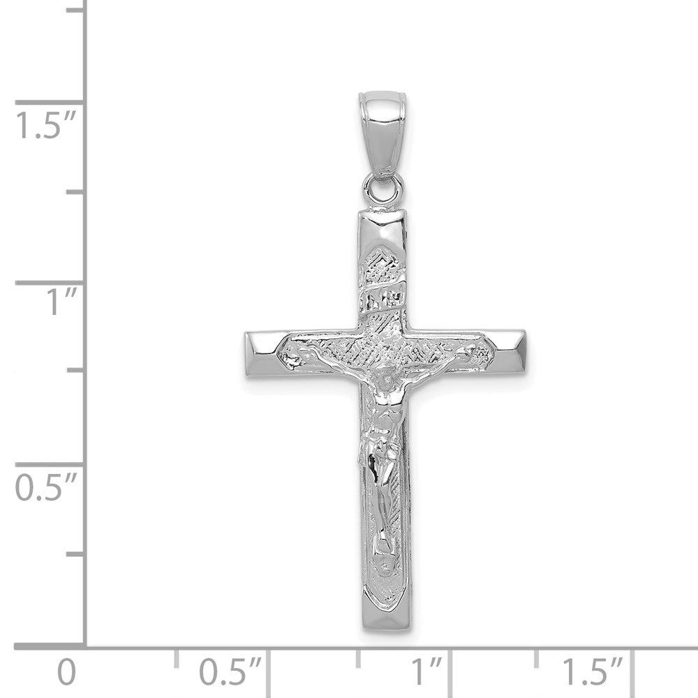 14K Weißgold Kruzifix-Anhänger