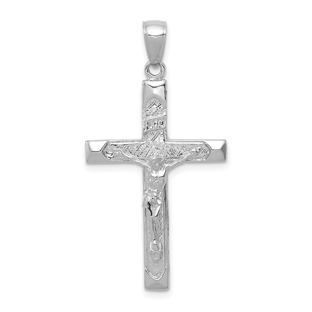 14K Weißgold Kruzifix-Anhänger