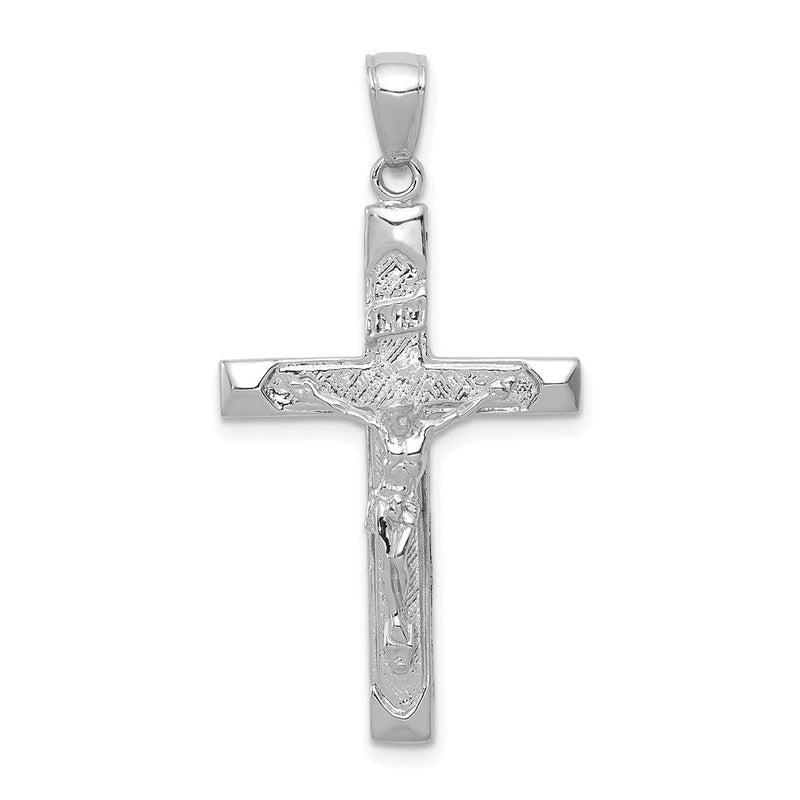 14K Weißgold Kruzifix-Anhänger