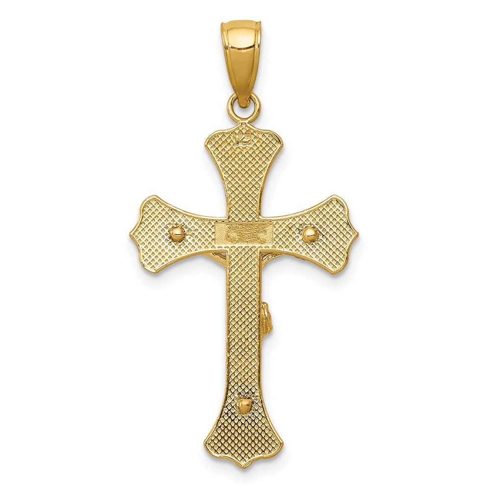 14K Gelbgold Kruzifix-Anhänger