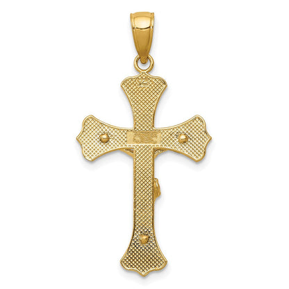14K Gelbgold Kruzifix-Anhänger