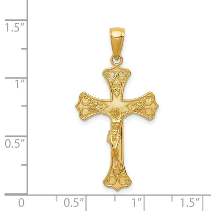 14K Gelbgold Kruzifix-Anhänger