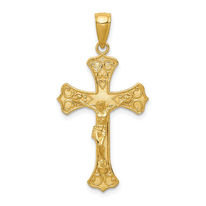 14K Gelbgold Kruzifix-Anhänger
