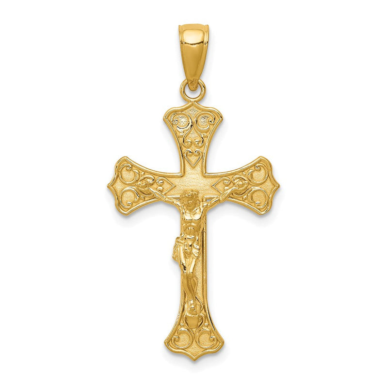 14K Gelbgold Kruzifix-Anhänger