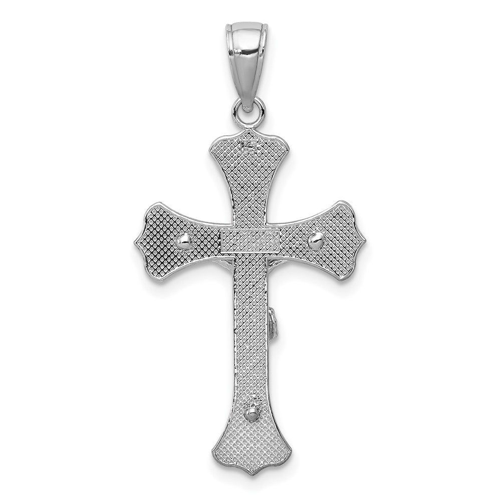 14K Weißgold Kruzifix-Anhänger