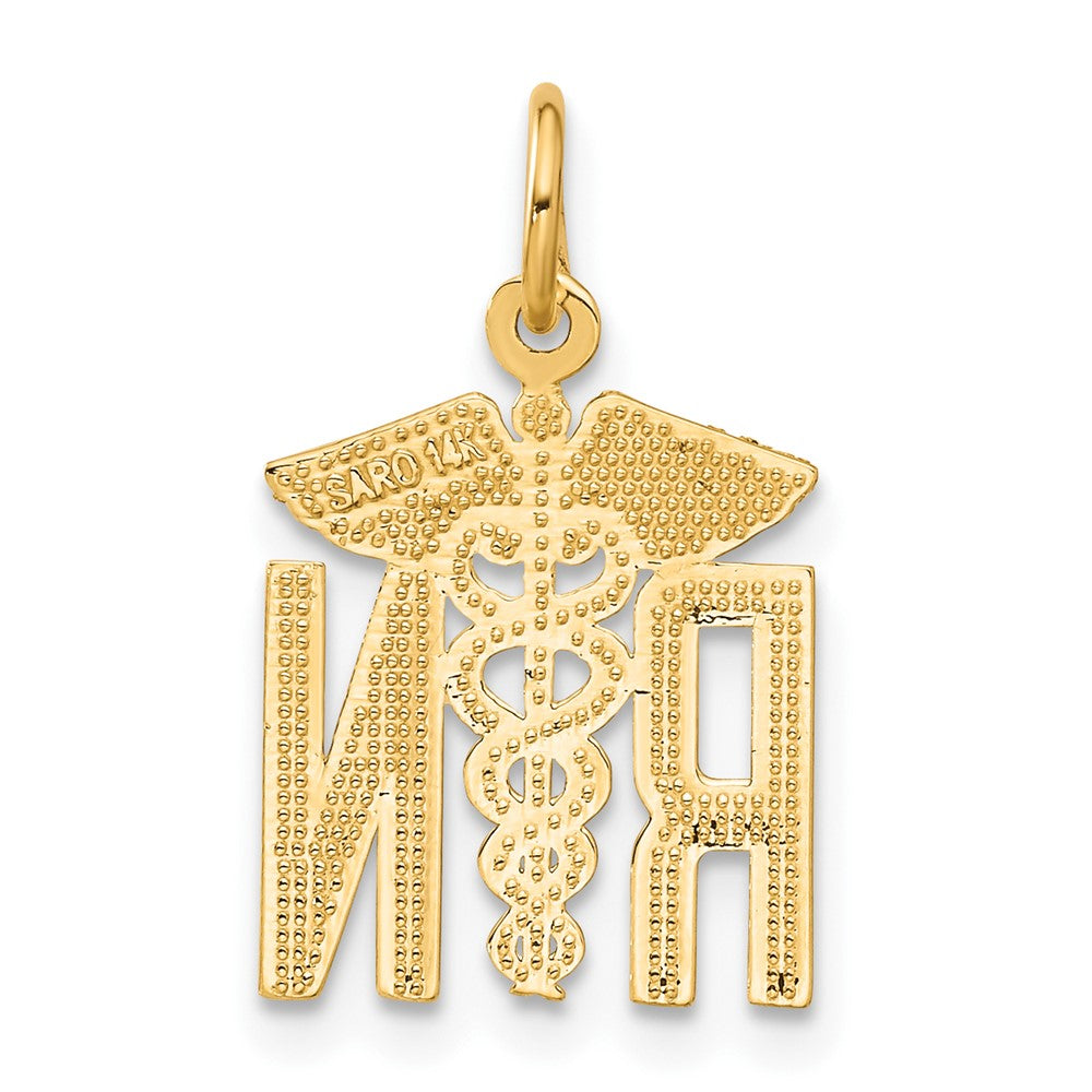 14K Gelbgold Rn Krankenschwester Charm