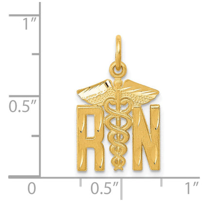 14K Gelbgold Rn Krankenschwester Charm