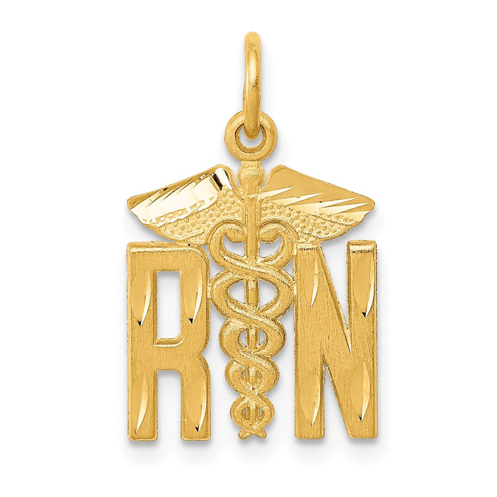 14K Gelbgold Rn Krankenschwester Charm