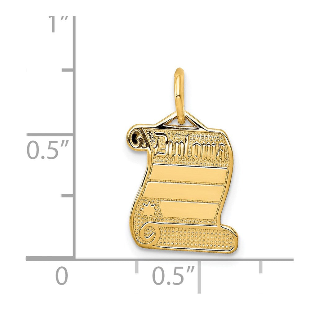 14K Gelbgold Diploma Charm