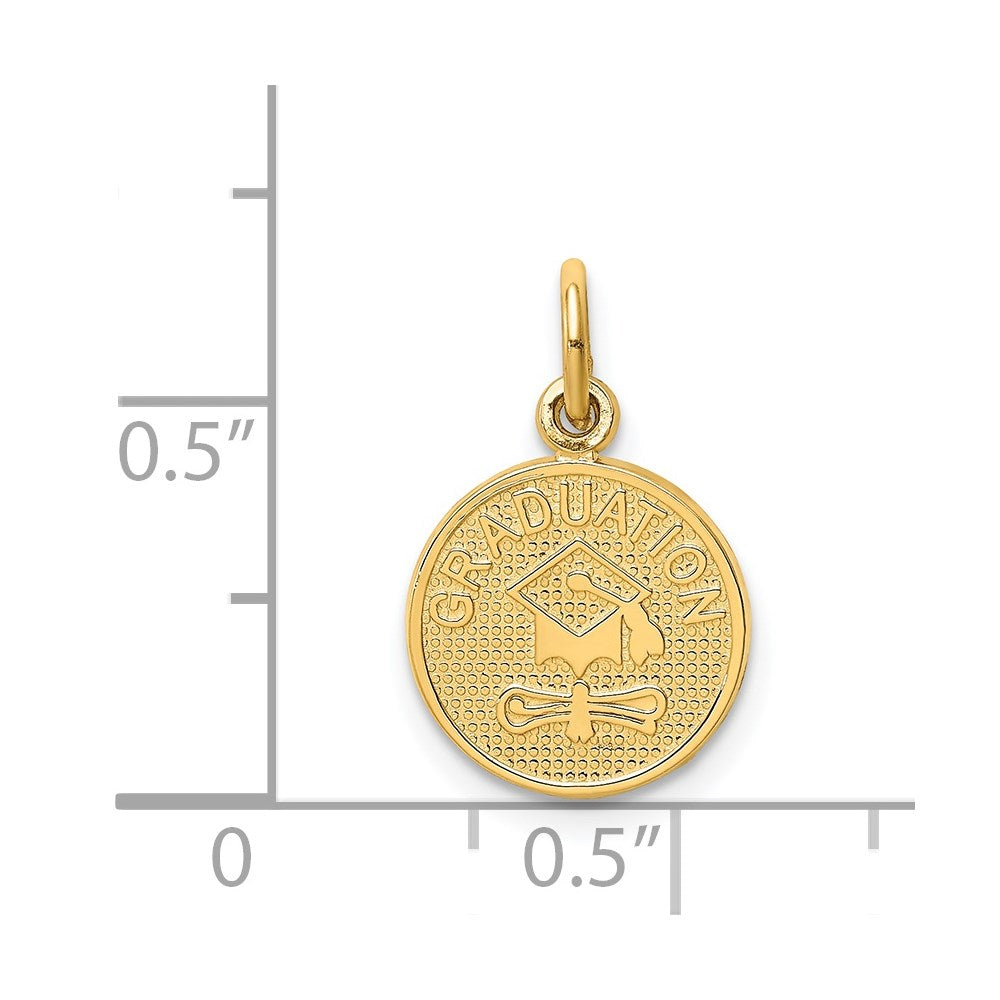 14K Gelbgold Abschluss Charm