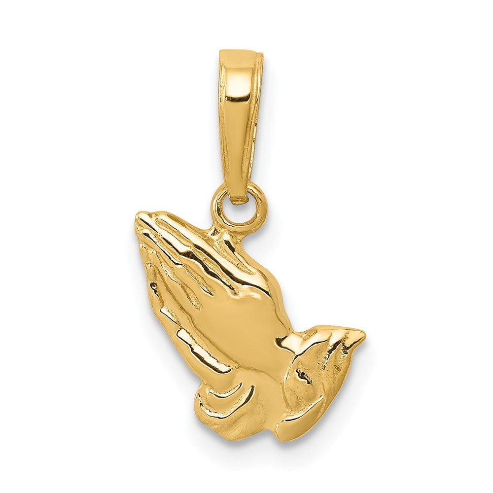 14K Gelbgold Betend Hands Anhänger