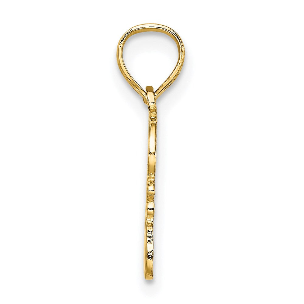 14K Gelbgold God Herzen You Charm