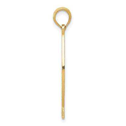 14K Gelbgold Ichthus Fisch mit Jesus Anhänger