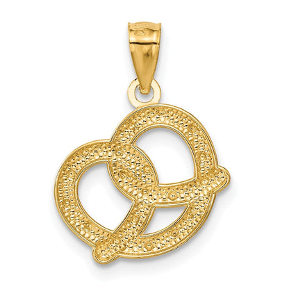 14K Gelbgold Pretzel Anhänger