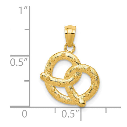 14K Gelbgold Pretzel Anhänger