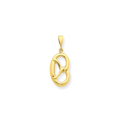 14K Gelbgold Brezel-Charm