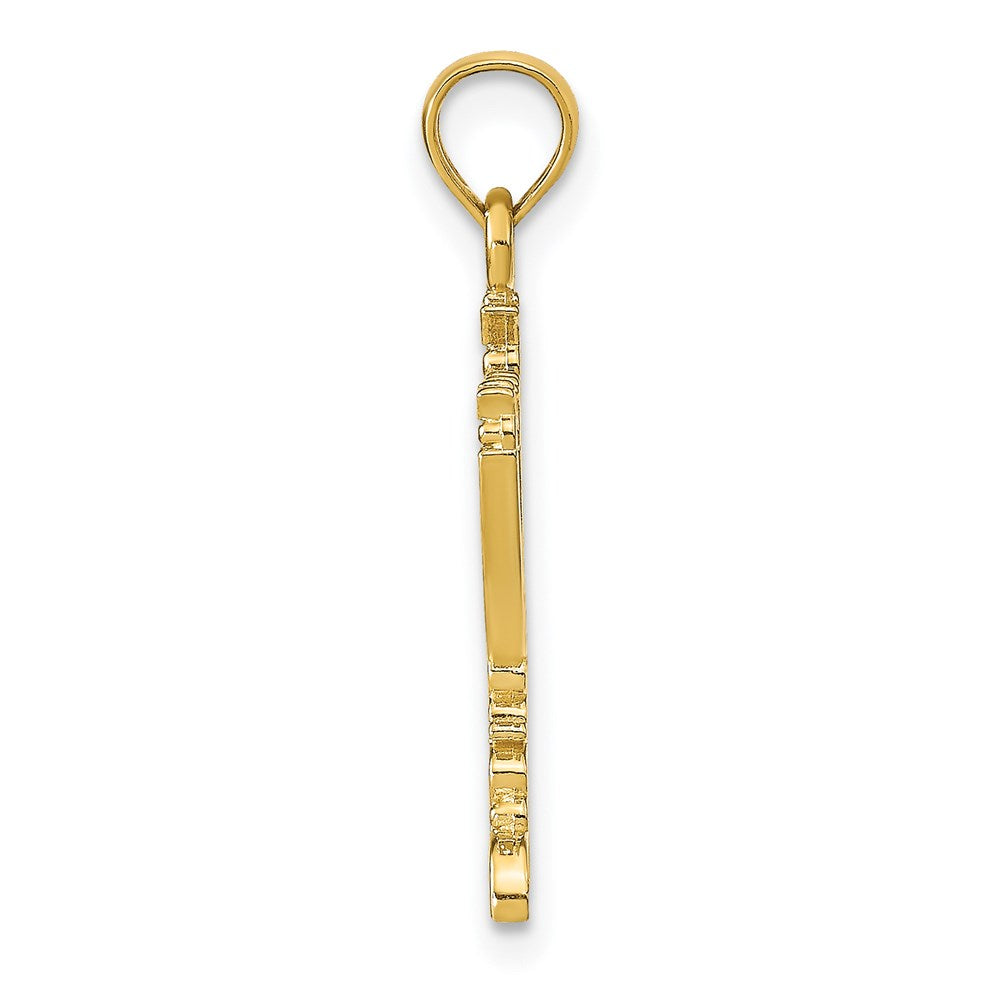 14K Gelbgold Menora-Anhänger