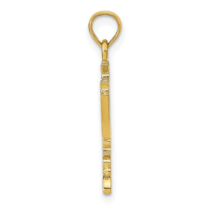 14K Gelbgold Menora-Anhänger