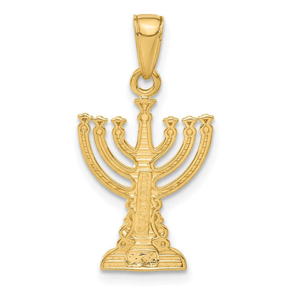 14K Gelbgold Menora-Anhänger