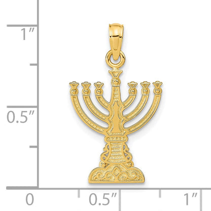 14K Gelbgold Menora-Anhänger