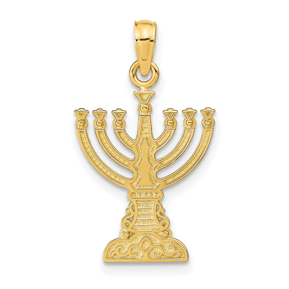 14K Gelbgold Menora-Anhänger