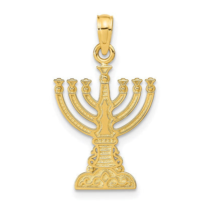 14K Gelbgold Menora-Anhänger