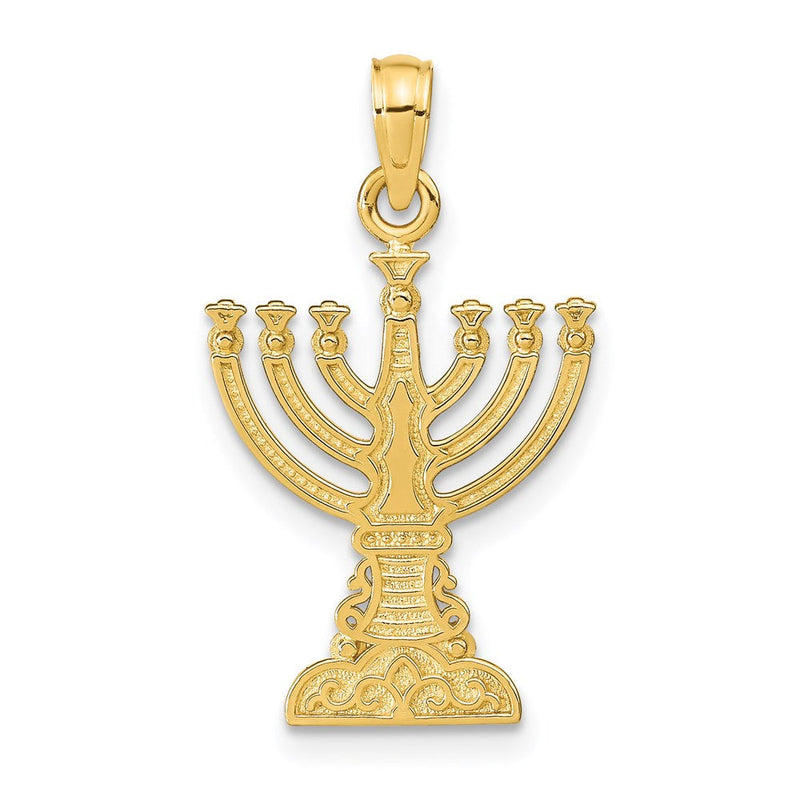 14K Gelbgold Menora-Anhänger