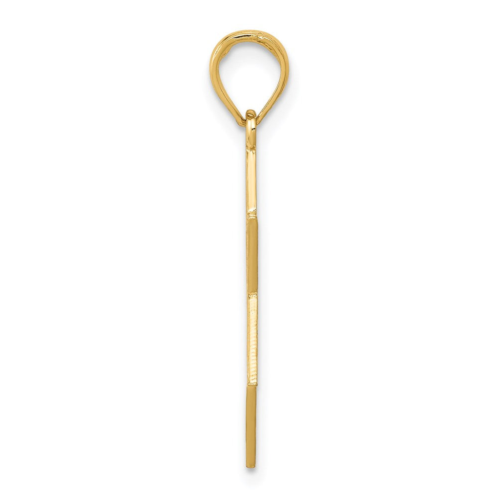 14K Gelbgold Stern Of David mit Menorah Anhänger