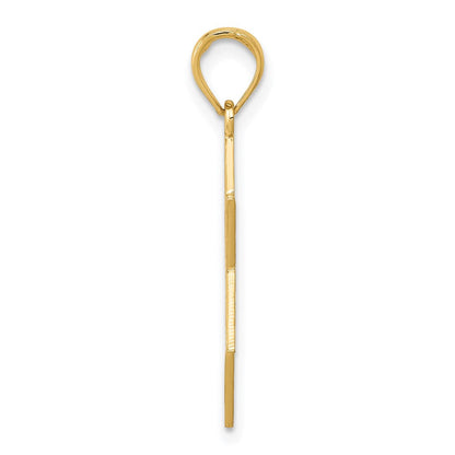 14K Gelbgold Stern Of David mit Menorah Anhänger