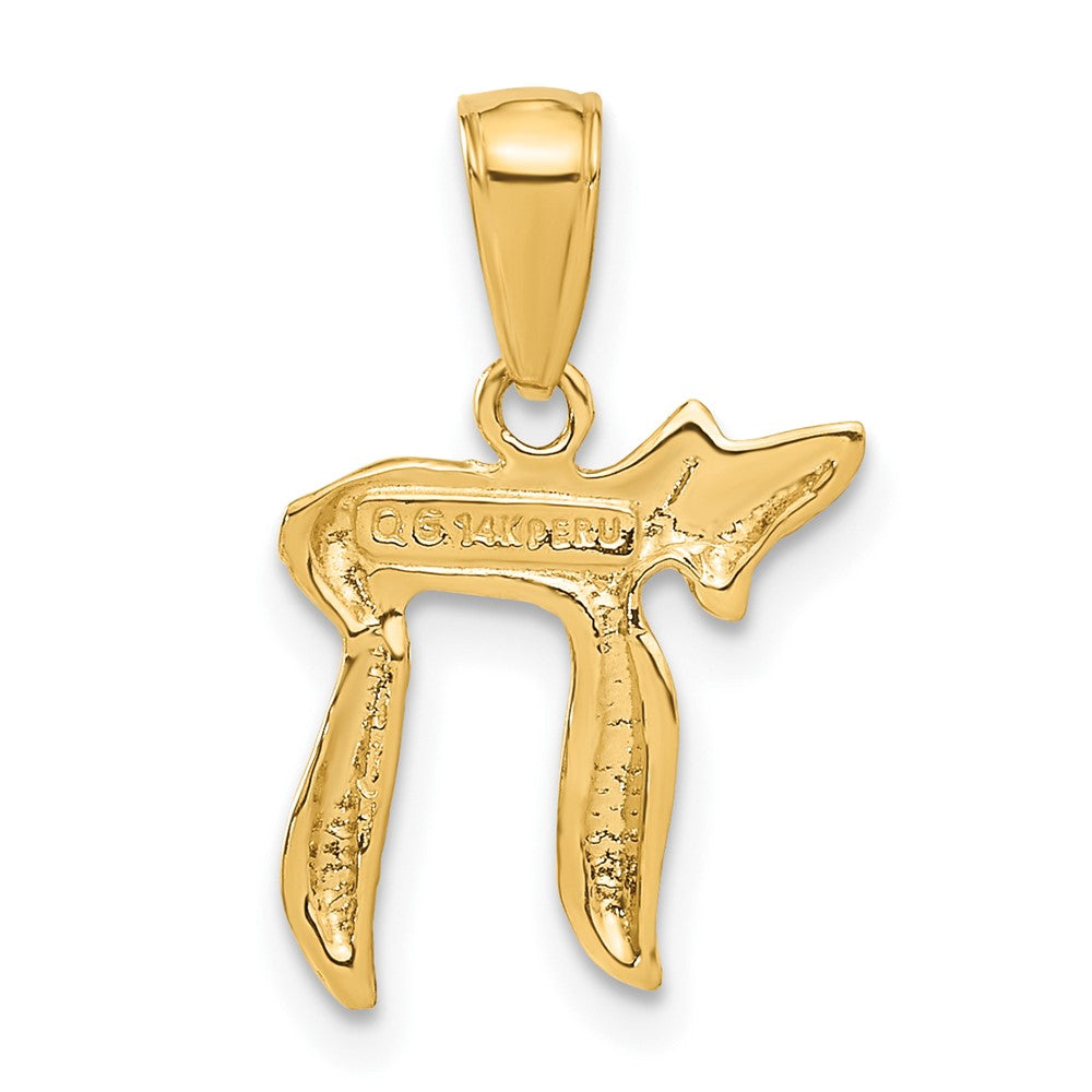 14K Gelbgold Chai Anhänger