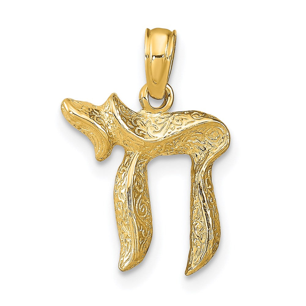 14K Gelbgold Chai Anhänger
