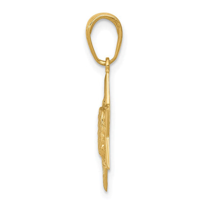 14K Gelbgold Stern Of David mit Tablets in Mittig Anhänger