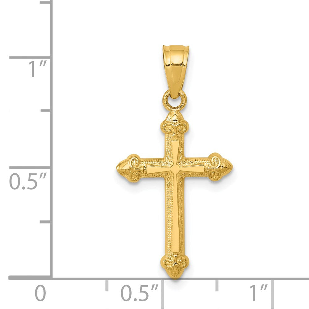 14K Gelbgold Passion Kreuz Anhänger