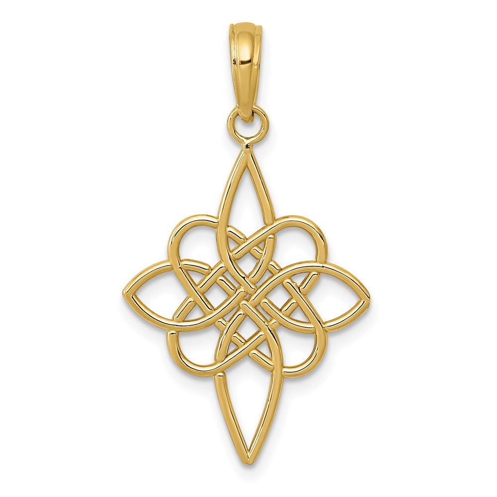 14K Gelbgold Keltisch Knoten Anhänger