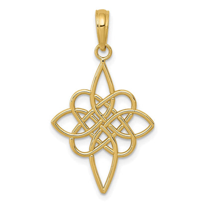 14K Gelbgold Keltisch Knoten Anhänger