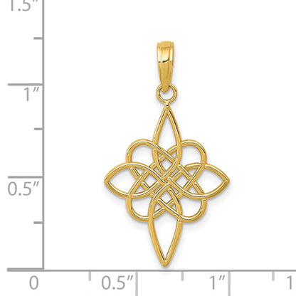 14K Gelbgold Keltisch Knoten Anhänger