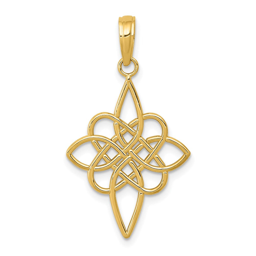 14K Gelbgold Keltisch Knoten Anhänger