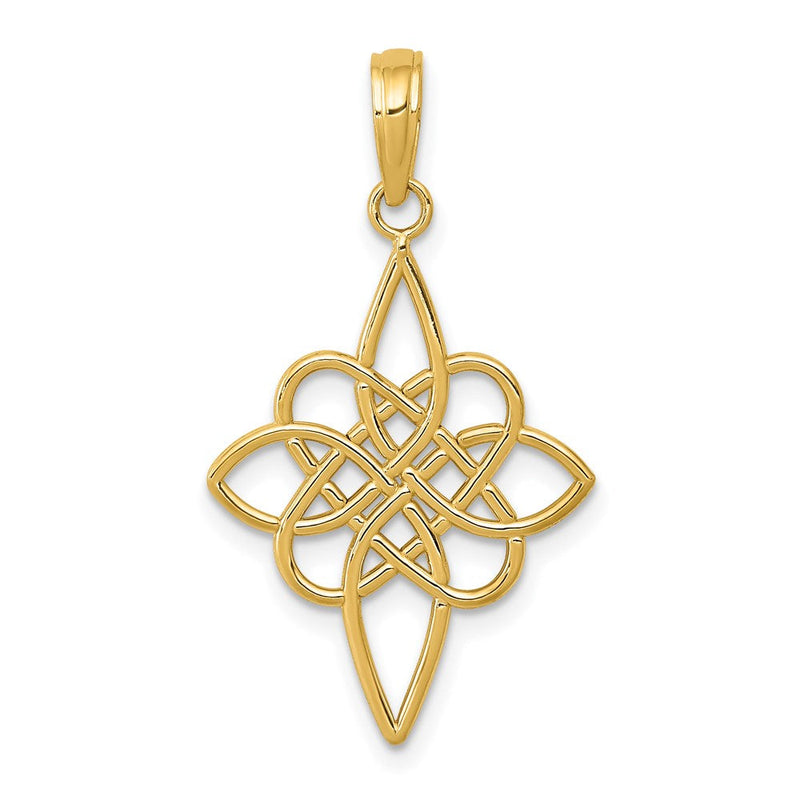 14K Gelbgold Keltisch Knoten Anhänger