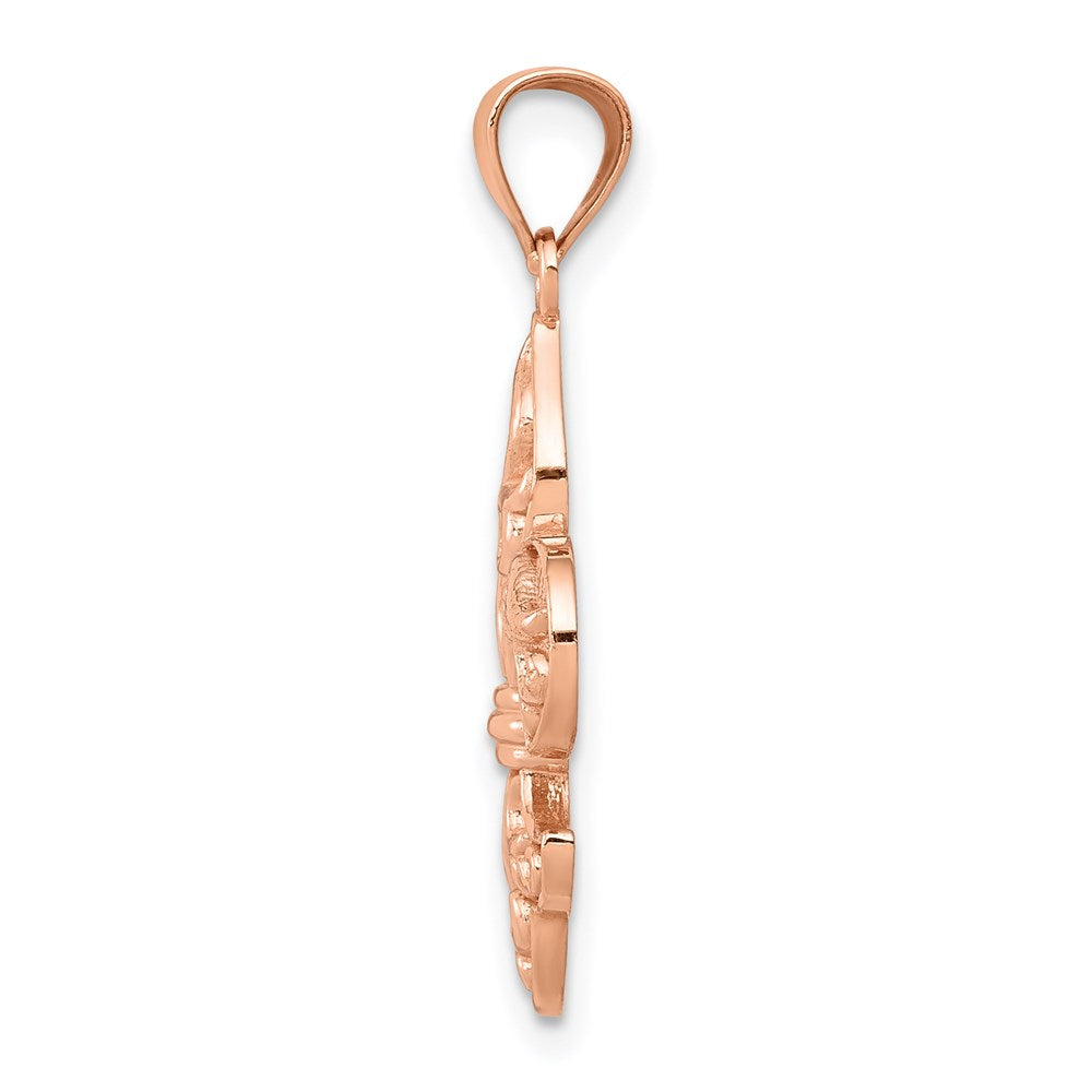 14K Roségold Fleur De Lis Anhänger