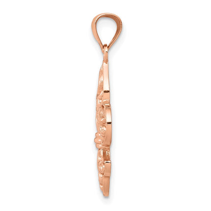 14K Roségold Fleur De Lis Anhänger