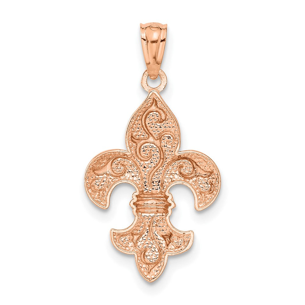 14K Roségold Fleur De Lis Anhänger