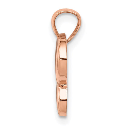 14K Roségold mit Rhodium Schmetterling Anhänger