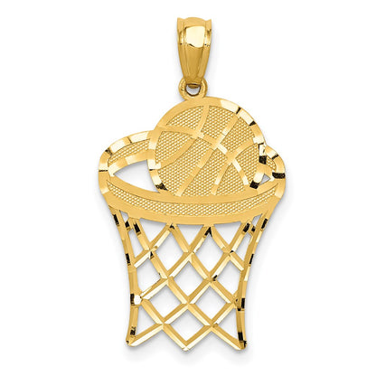 14K Gelbgold Basketball Anhänger