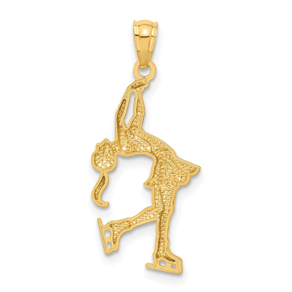 14K Gelb & Rhodium mit Eis Skater Anhänger