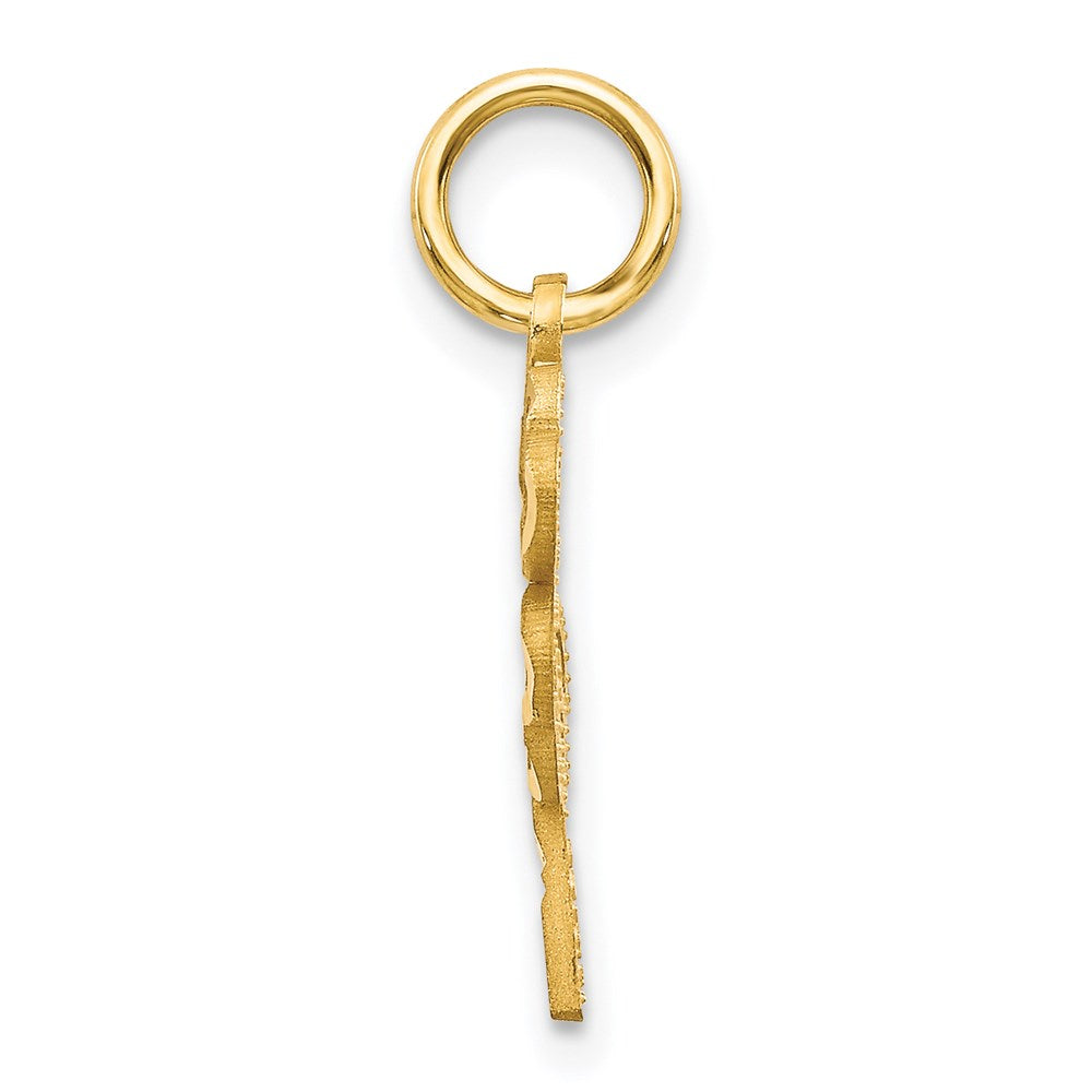 14K Gelbgold 4 Blatt Klee Charm